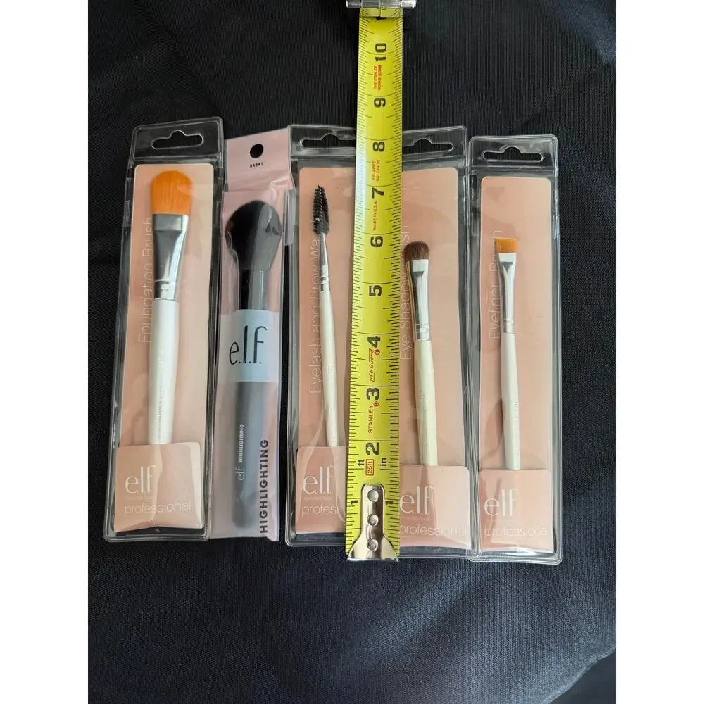 Brand New e.l.f. Cosmetics Set of 5 individual packaged makeup brushes and tools